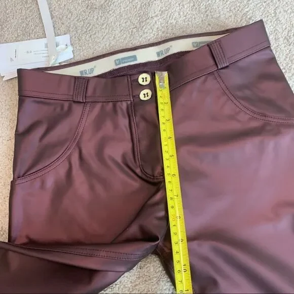FREDDY WR.UP metallic leggings pants deep purple Sz M